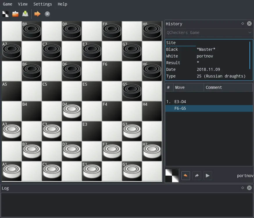 Ảnh chụp màn hình chính thức của QCheckers