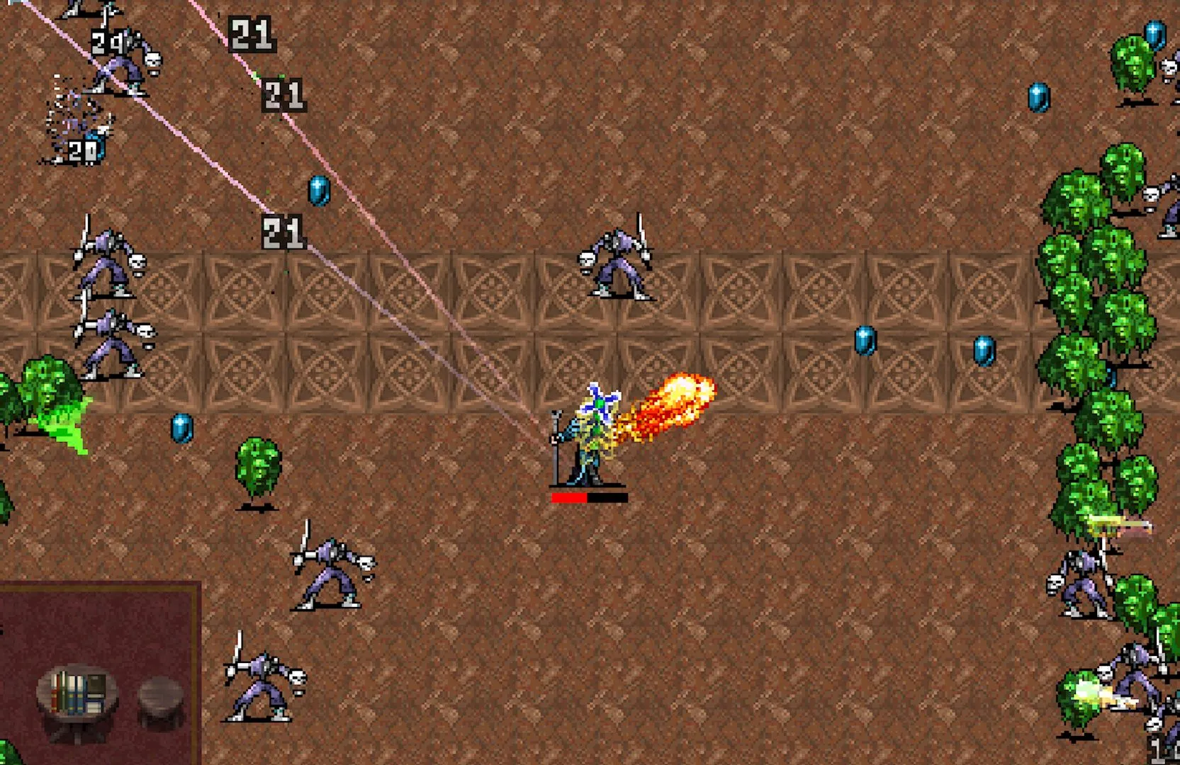 Ảnh chụp màn hình game Vampire Survivors, một ví dụ về game nhẹ nhưng chất lượng.