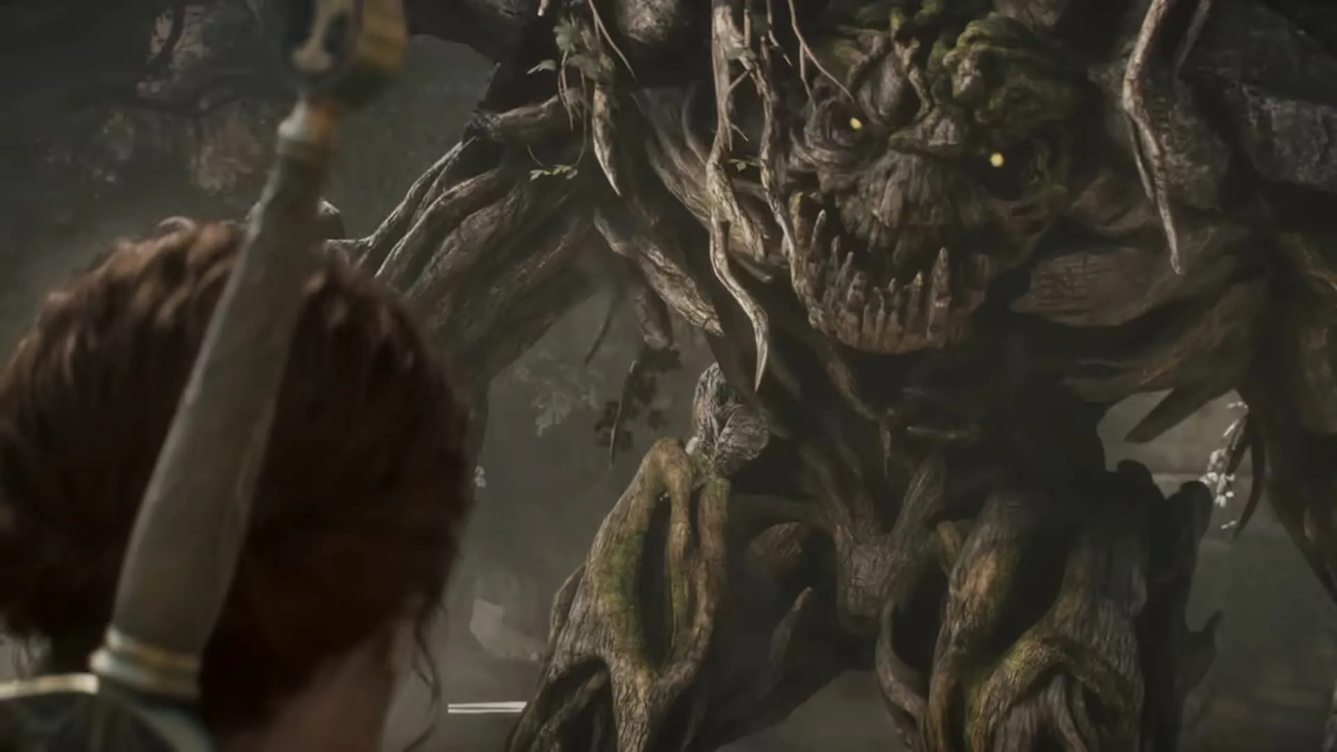 Anh Hùng Fable đối đầu với một con Troll hung dữ giữa khu chợ, gợi ý về vai trò của người bạn đồng hành chó trong chiến đấu và khám phá.