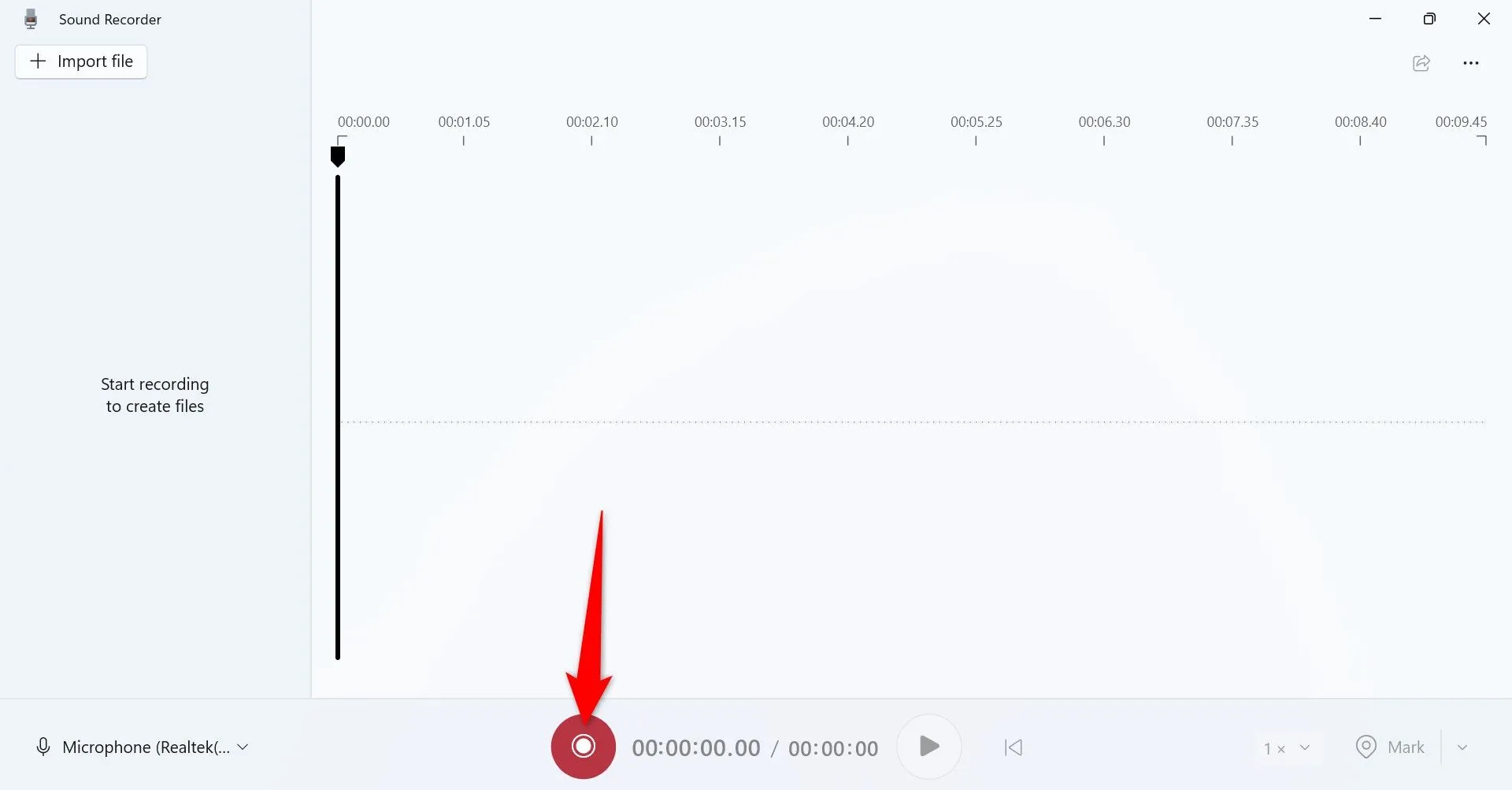 Bắt đầu ghi âm bằng ứng dụng Sound Recorder của Windows 11