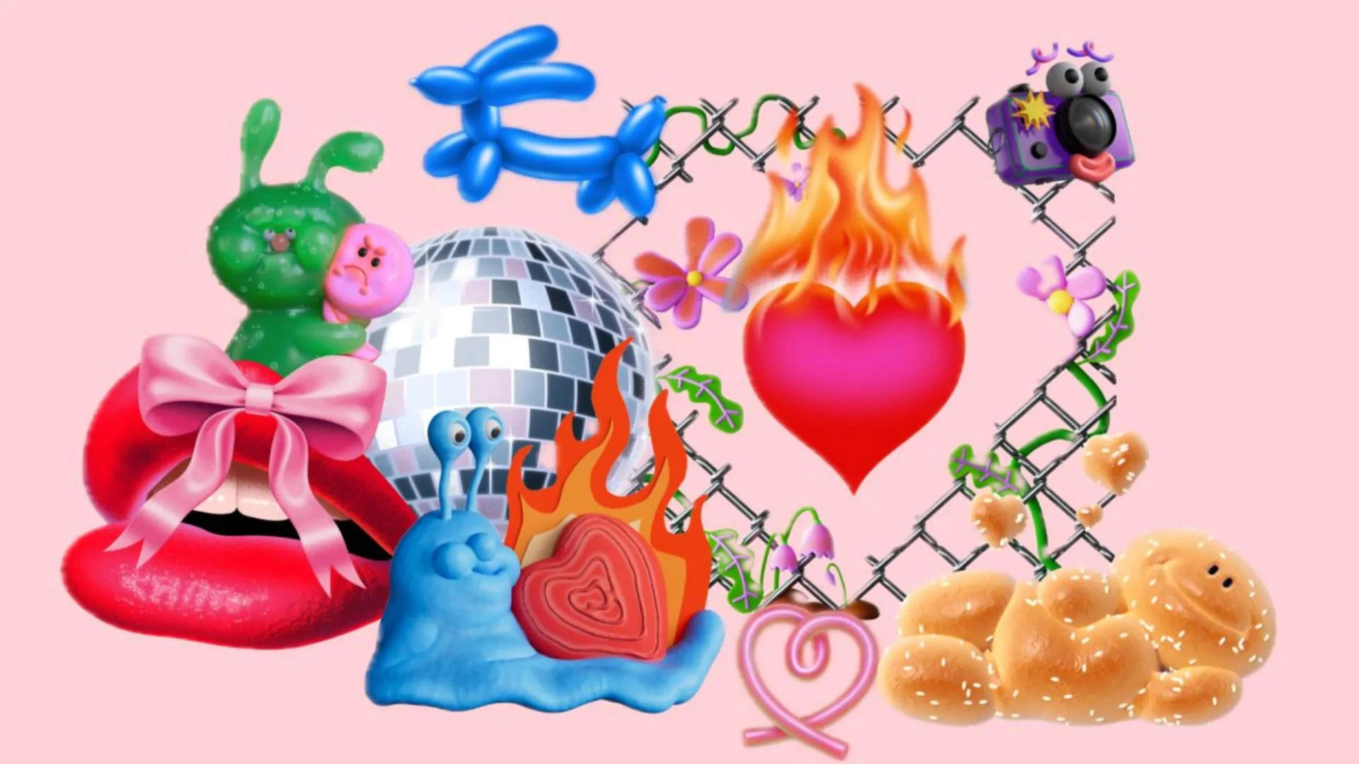 Bộ sưu tập sticker Valentine của Spotify cho ảnh bìa playlist