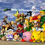 Các nhân vật Super Smash Bros. Melee chuẩn bị chiến đấu, minh họa cho game đối kháng kinh điển trên GameCube.