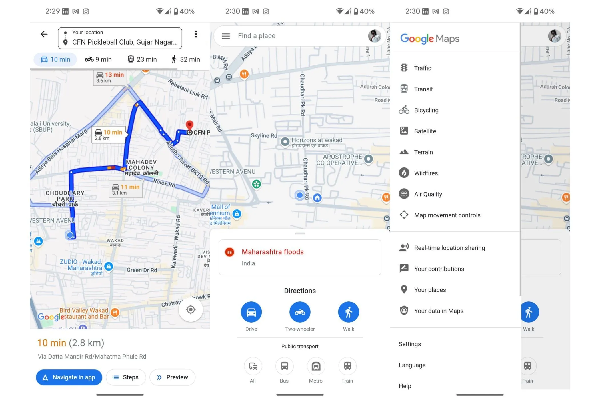 Các tính năng của ứng dụng Google Maps Go