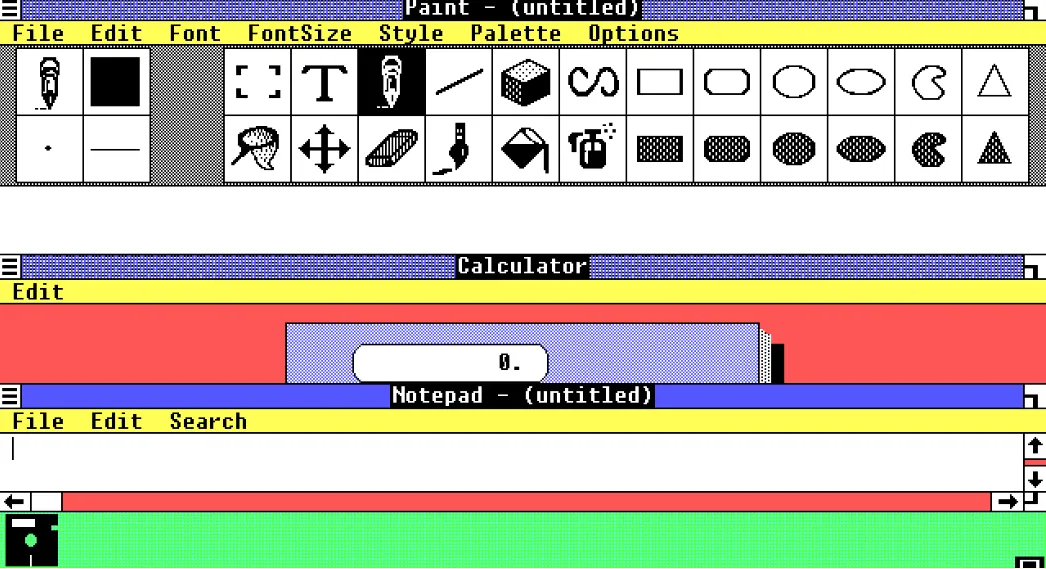 Các ứng dụng tiện ích Notepad, Paint và Calculator trong Windows