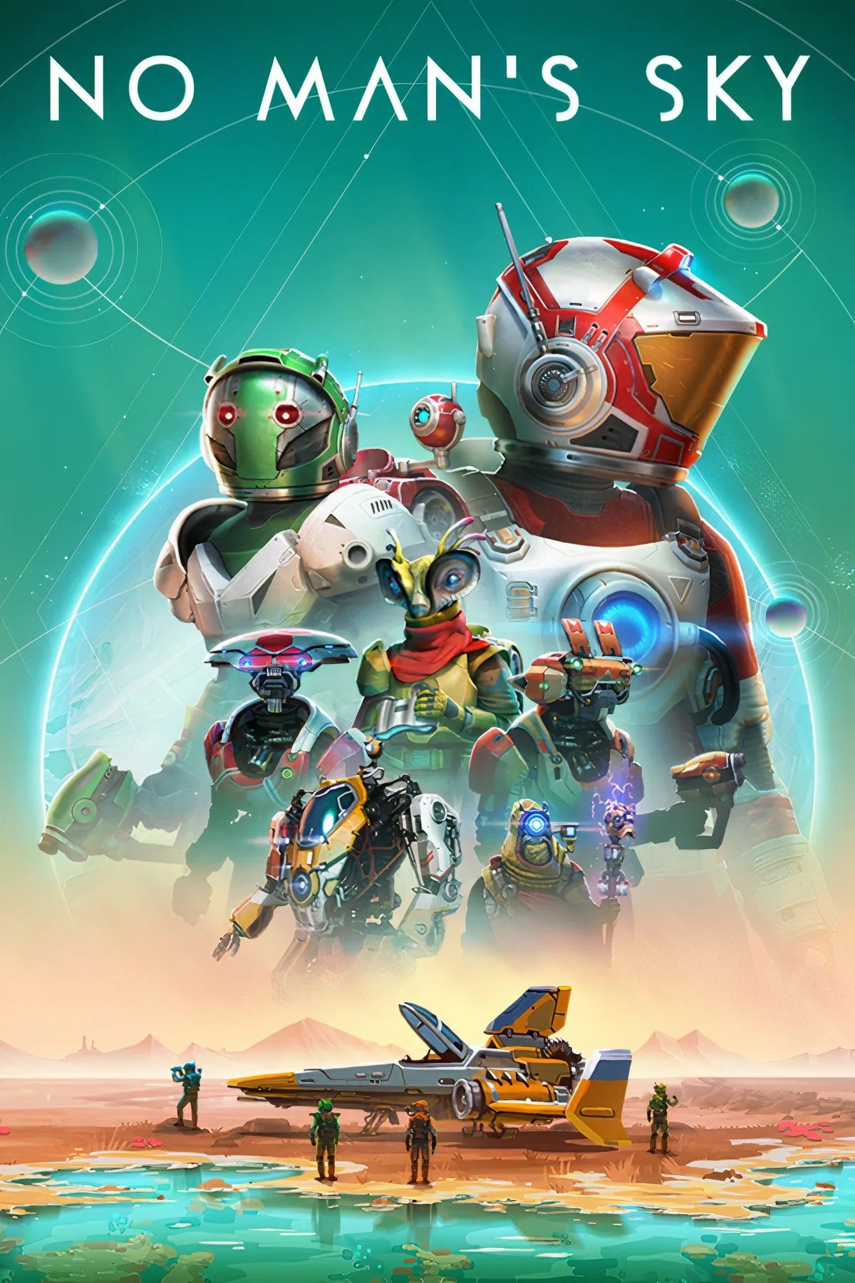 Căn cứ hiện đại trên hành tinh lạ trong No Man's Sky, được xây dựng từ các mảnh ghép module.