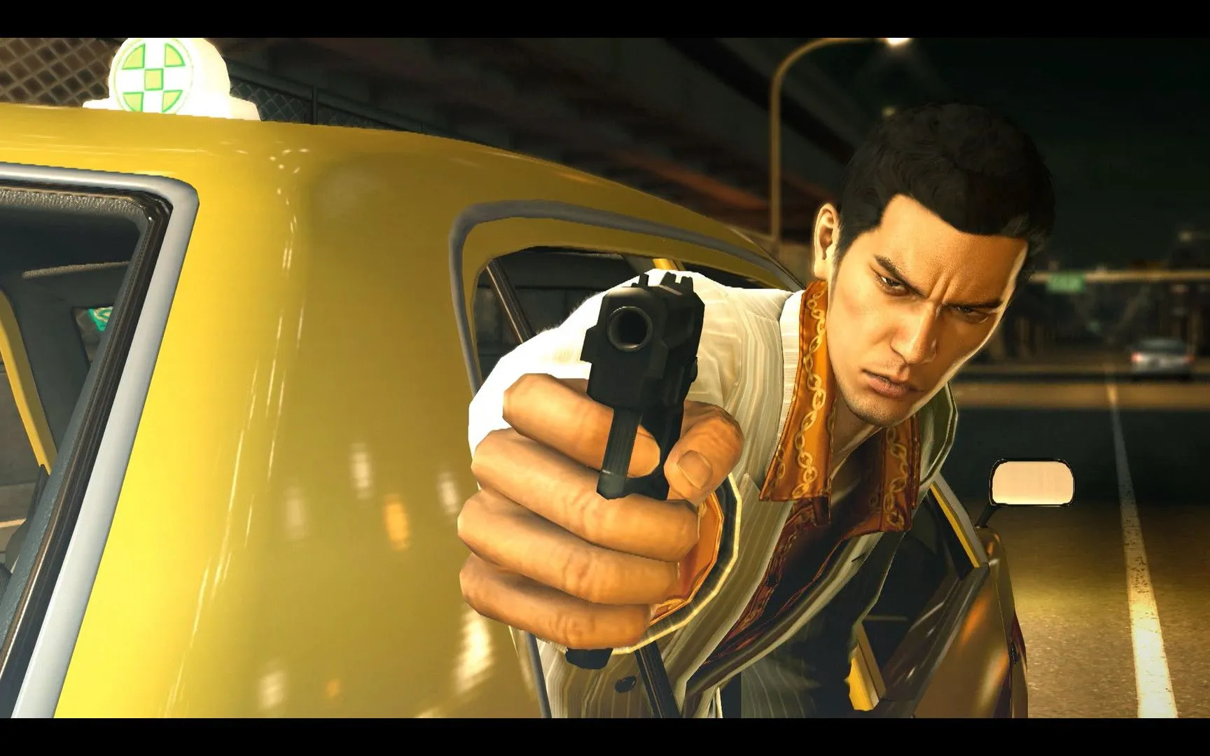 Cảnh chiến đấu kịch tính trong Yakuza 0, thể hiện lối chơi beat 'em up đặc trưng.