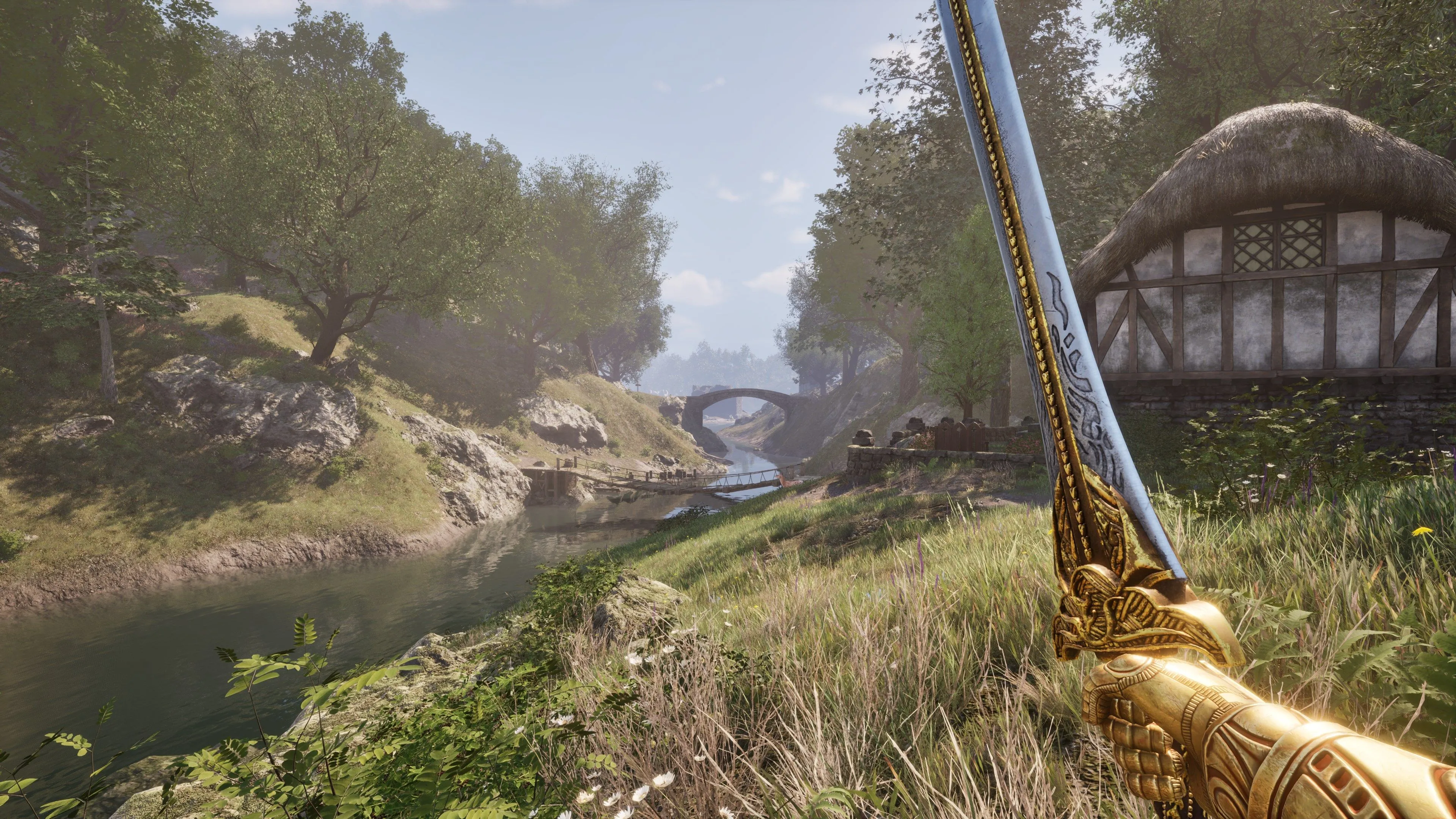 Cảnh chiến đấu trong The Elder Scrolls IV: Oblivion Remastered, thể hiện sự cải thiện về cơ chế chiến đấu.