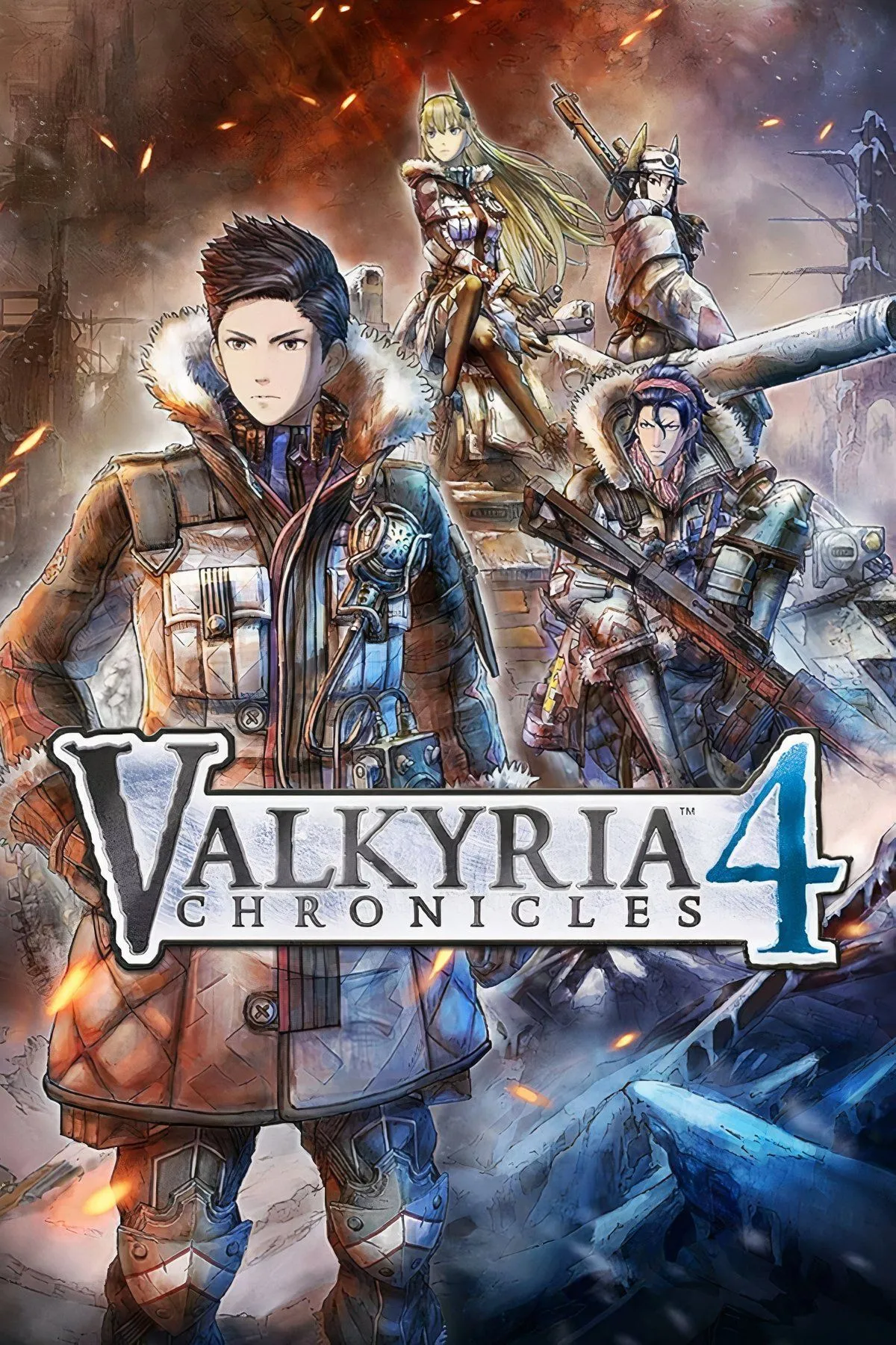 Cảnh chiến đấu và đội hình Valkyria Chronicles 4 với phong cách đồ họa cel-shading đặc trưng
