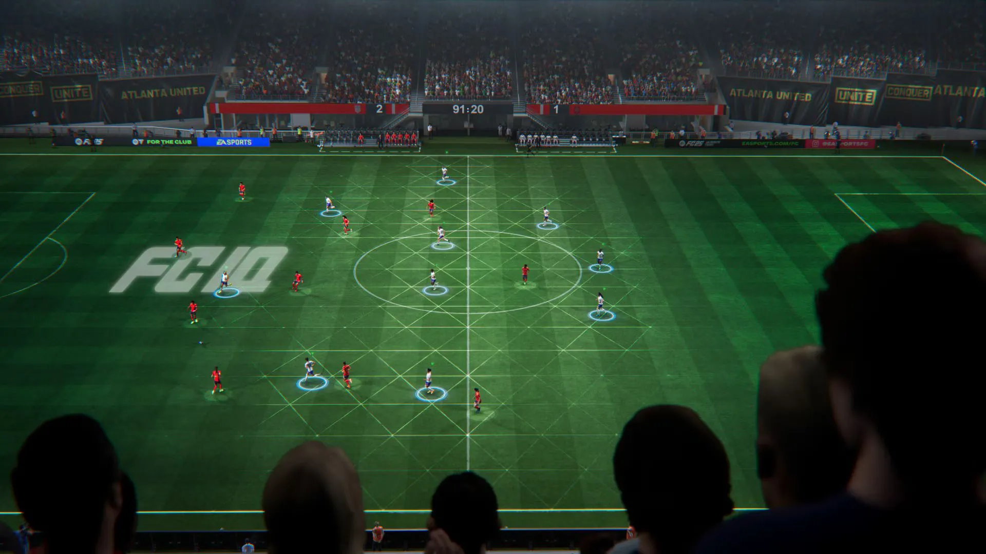 Cảnh chơi game EA SPORTS FC 25 trên Nintendo Switch 2 với đồ họa cải thiện
