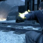 Cảnh đấu súng trong game nhập vai điệp viên Alpha Protocol, minh họa cho gameplay cần cải thiện.
