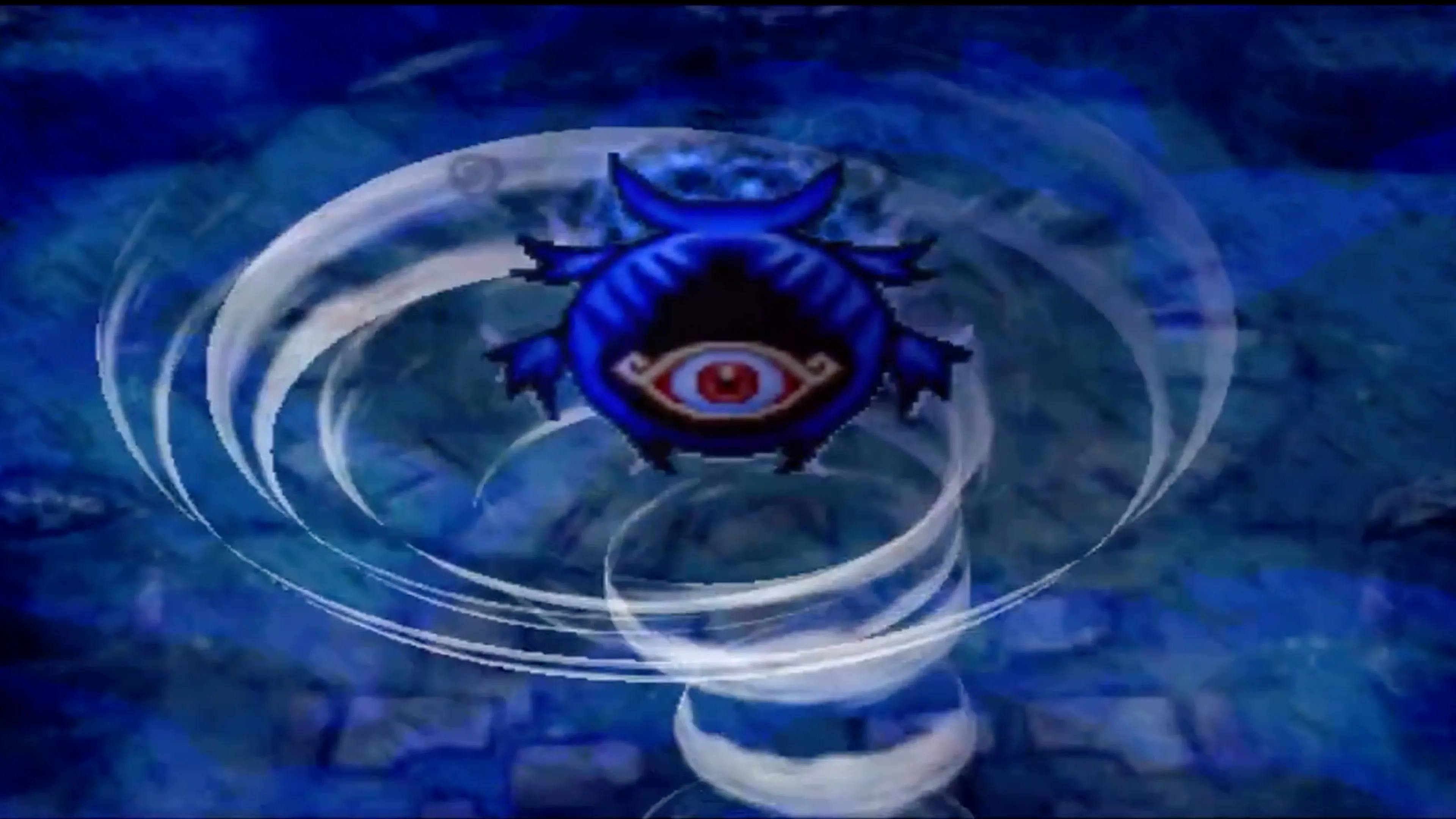 Cảnh Link trong The Legend of Zelda: Four Swords Adventures chiến đấu với quái vật.