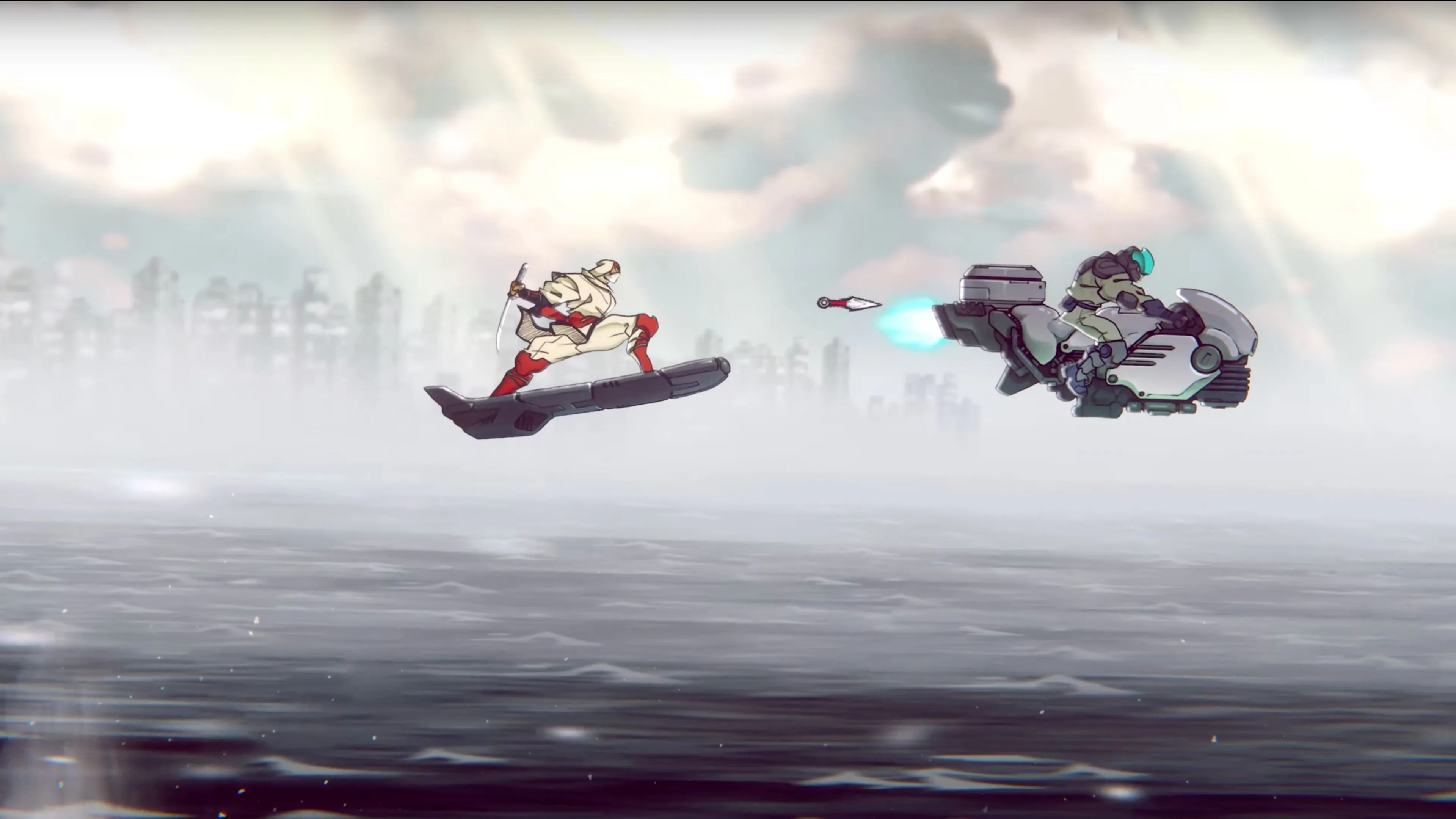 Cảnh nhân vật chính thực hiện đòn tấn công đặc biệt trong Shinobi: Art of Vengeance.