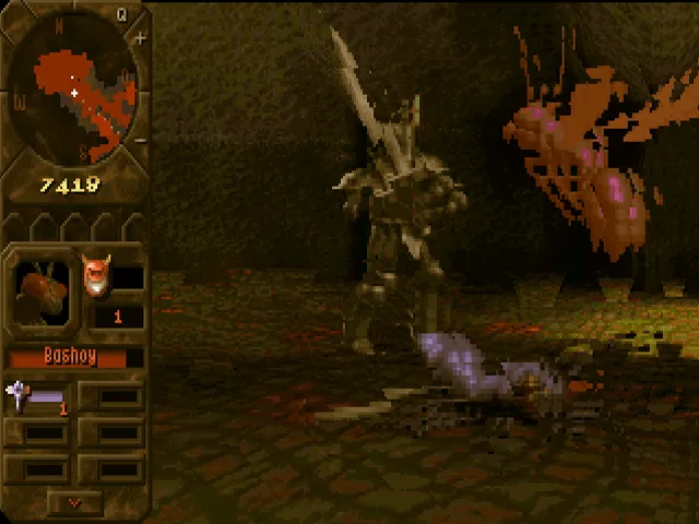 Cảnh quan một phòng luyện quân trong Dungeon Keeper