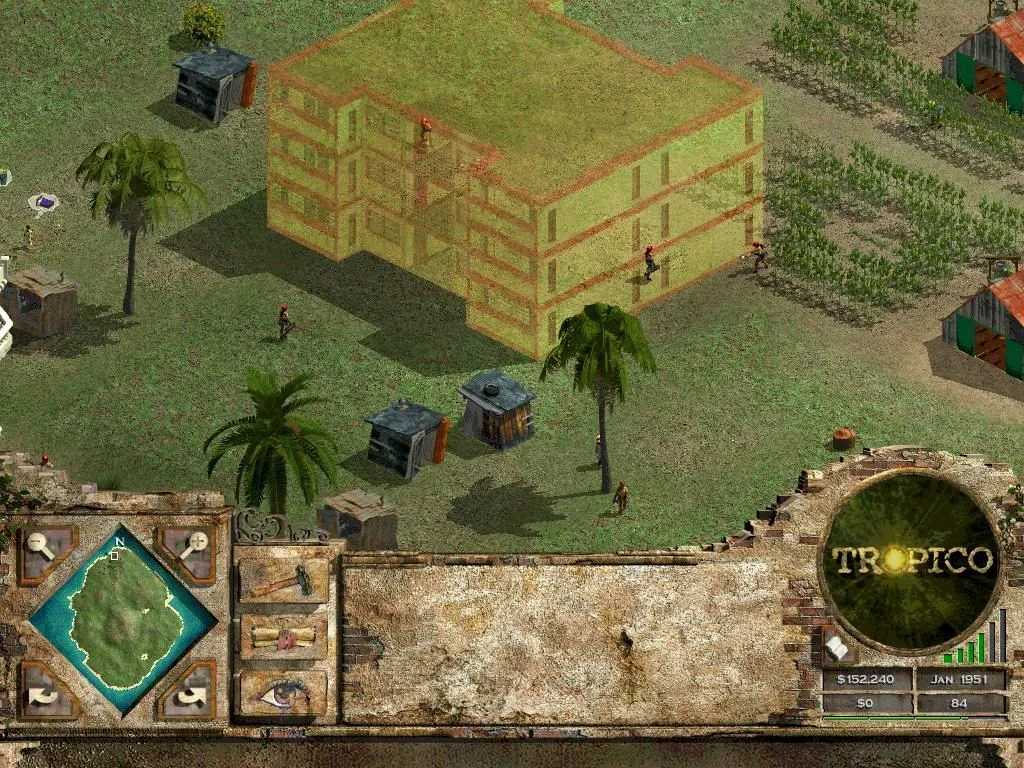 Cảnh quan từ trên cao của hòn đảo nhiệt đới trong Tropico.