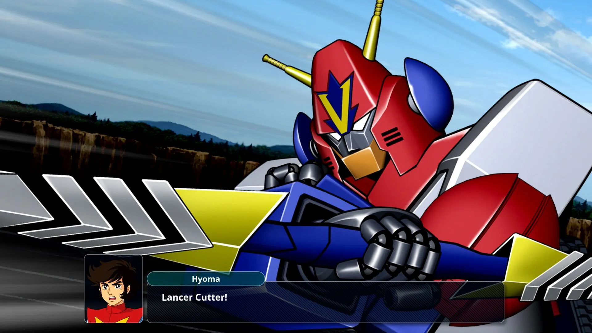 Cảnh tấn công của một robot trong Super Robot Wars Y, với hiệu ứng đặc biệt đẹp mắt.