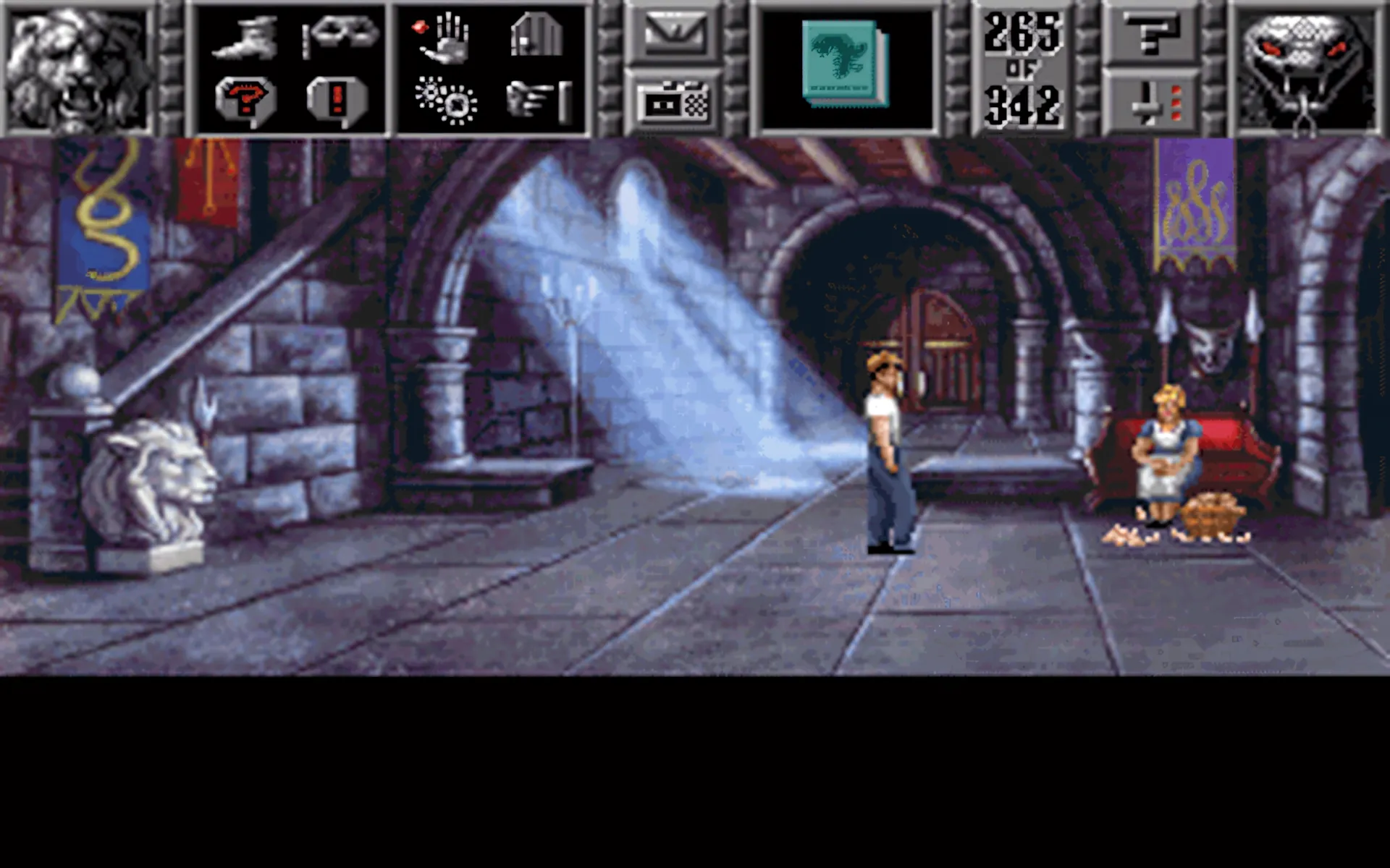 Cảnh từ Gabriel Knight 3: Blood of the Sacred, Blood of the Damned, với đồ họa 3D.