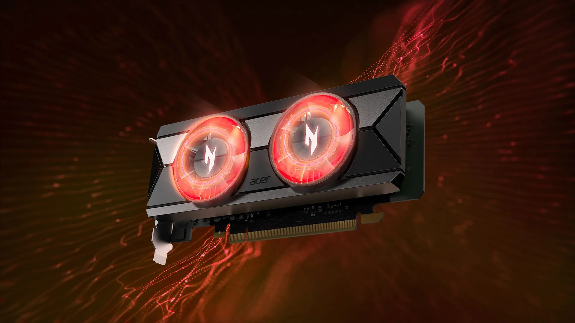 Card đồ họa Acer Nitro Intel Arc A380 LP 6GB, một trong những GPU Intel Arc mới của Acer với kích thước nhỏ gọn.