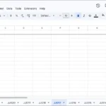 Cấu trúc Google Sheet với các tab phân loại thùng lưu trữ.