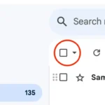 Công tắc chọn tất cả tin nhắn trong hộp thư Gmail của bạn.