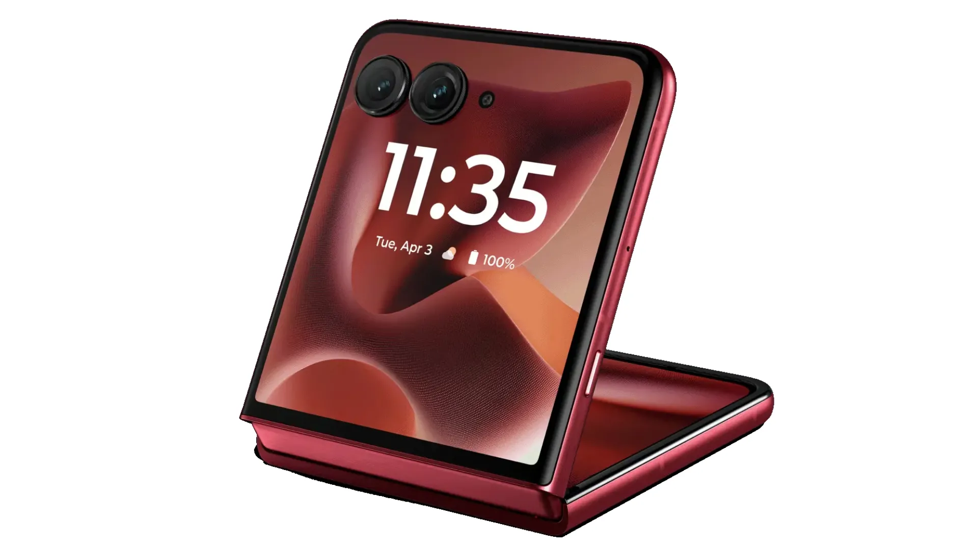Cụm ba camera sau của điện thoại Moto Razr Ultra 2025, với thiết kế hiện đại và mạnh mẽ