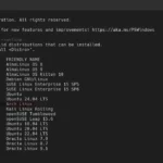 Danh sách các bản phân phối Linux có sẵn trên Windows Subsystem for Linux (WSL), với Arch Linux được đánh dấu nổi bật.