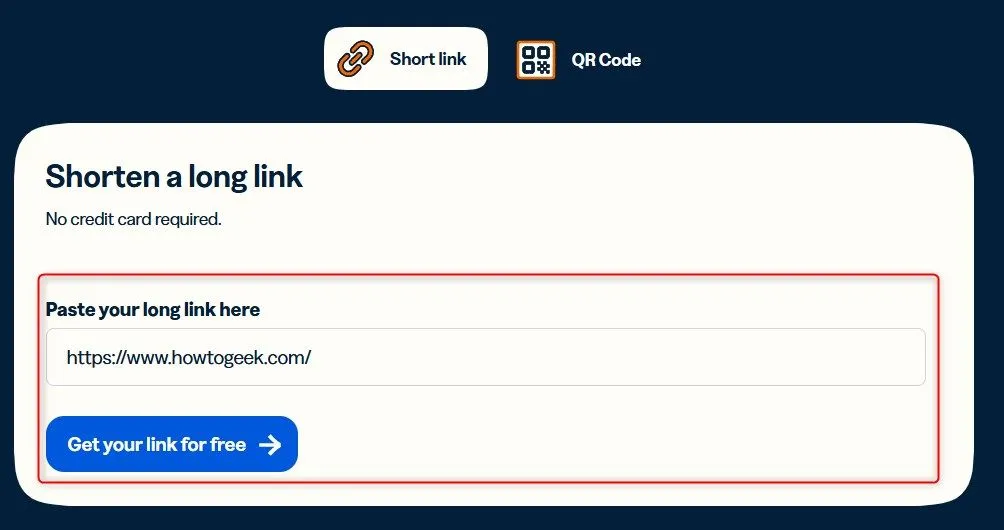 Dịch vụ Bitly rút gọn liên kết dài, minh họa giao diện tạo link ngắn.