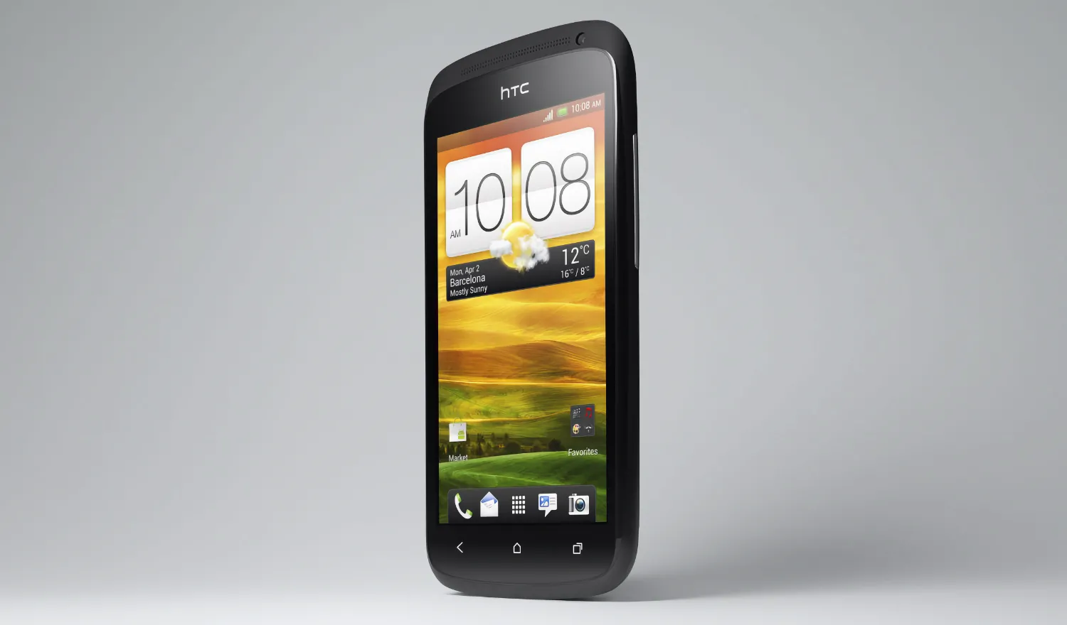 Điện thoại HTC One S màu đen, một ví dụ về thiết bị smartphone mỏng với pin dung lượng thấp trong quá khứ.
