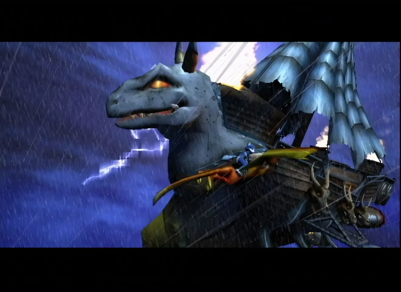 Fox McCloud đối mặt với khủng long trong Star Fox Adventures.