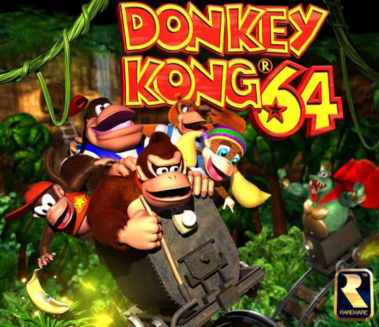 Gia đình khỉ đột Donkey Kong trong game platform kinh điển.