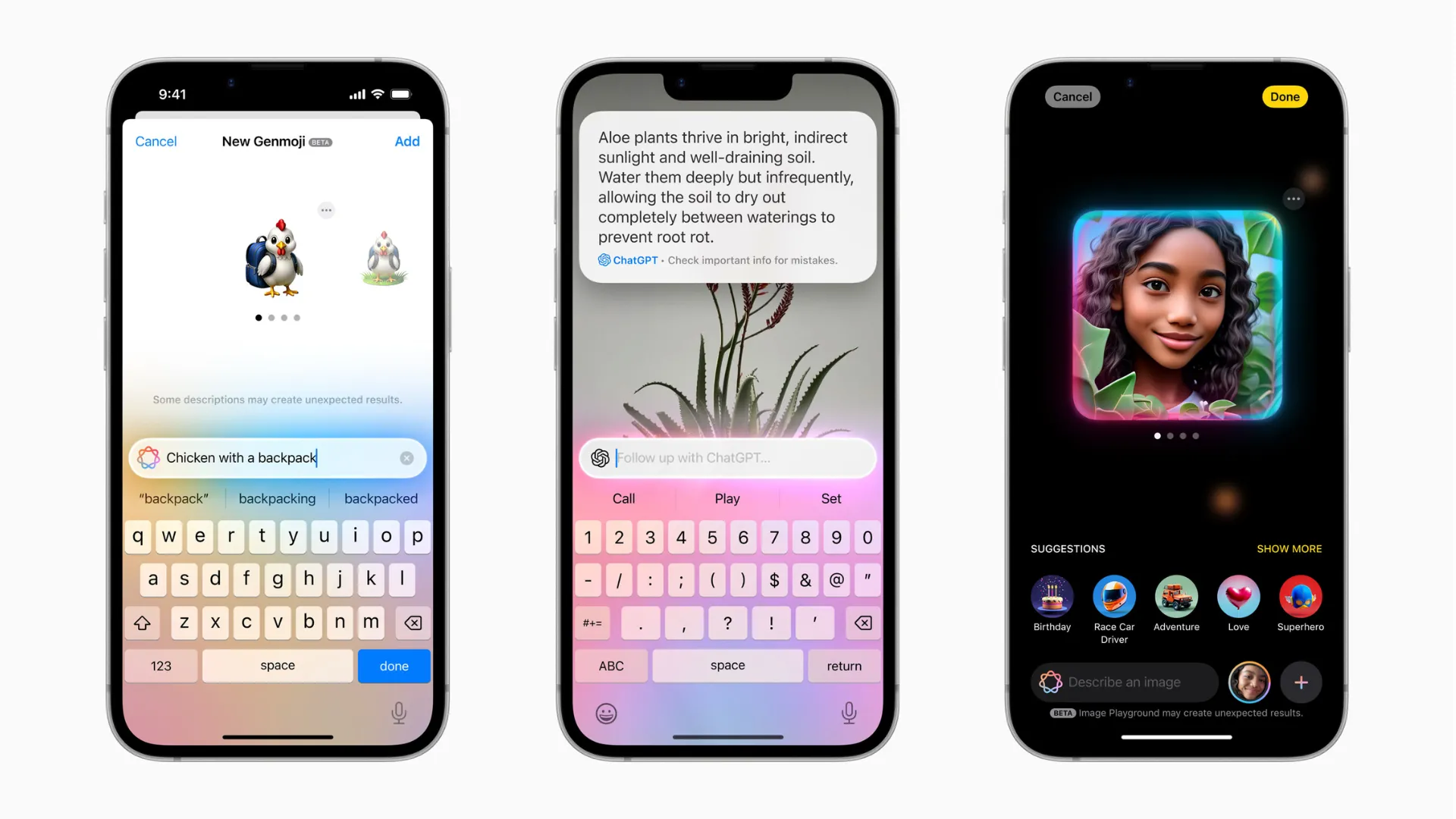 Giao diện các tính năng Apple Intelligence độc quyền trên iPhone 16e