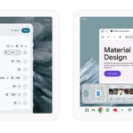 Giao diện chế độ máy tính để bàn trên Android 16 với thanh tác vụ và các biểu tượng ứng dụng