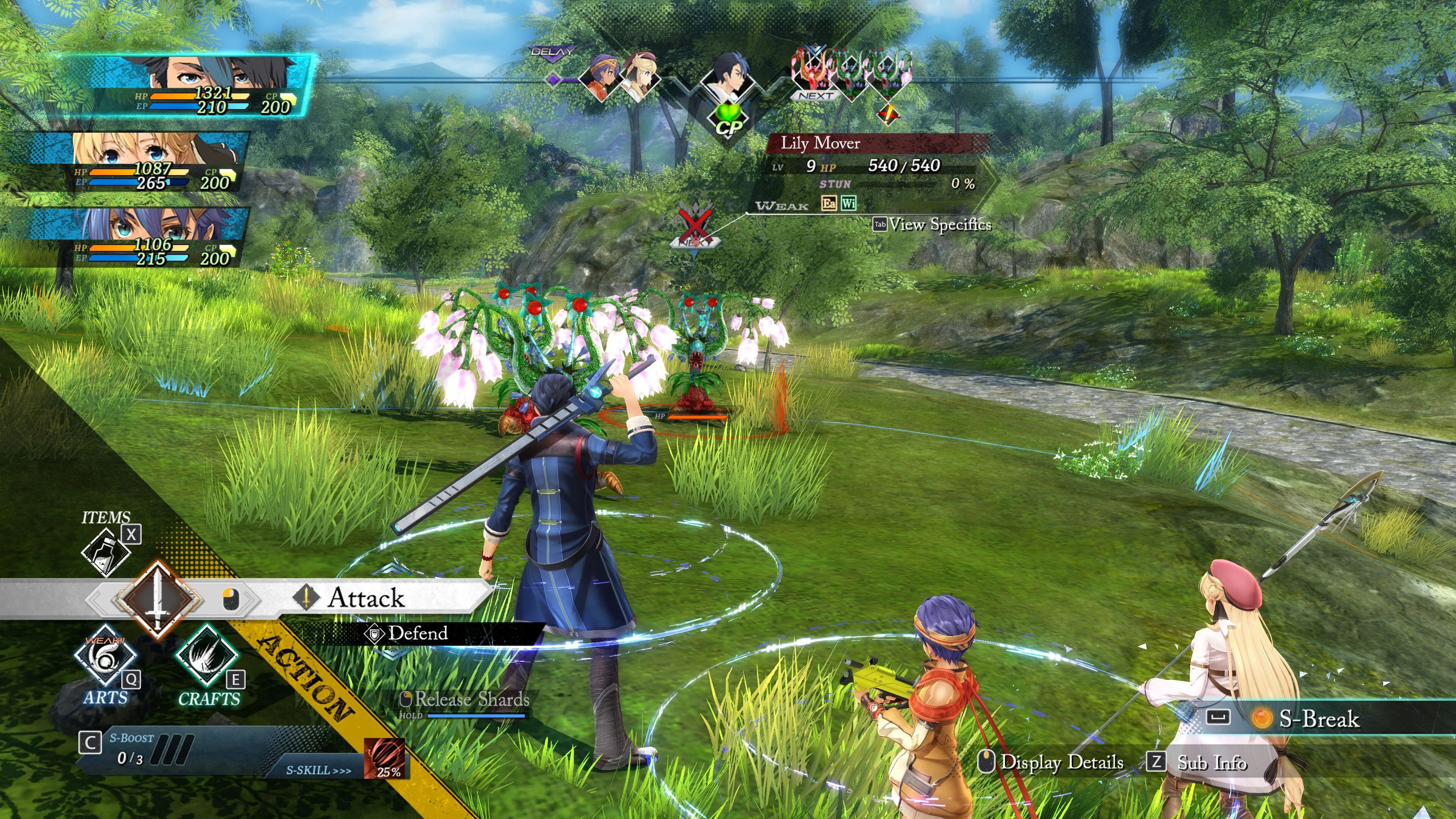 Giao diện chiến đấu và khám phá trong The Legend of Heroes: Trails Through Daybreak