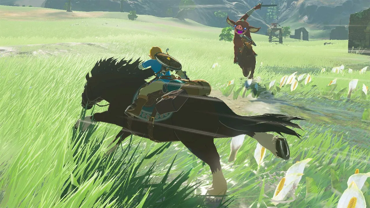 Giao diện game The Legend of Zelda: Breath of the Wild, minh họa trải nghiệm gameplay độc đáo trên Switch