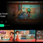 Giao diện Google Play Games trên PC hiển thị danh sách game và các tính năng chính, minh họa trải nghiệm chơi game Android trên Windows.
