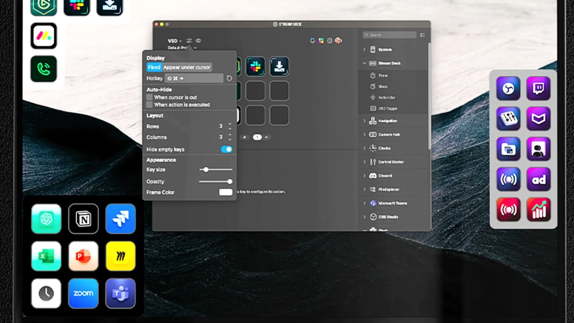 Giao diện phần mềm Elgato Virtual Stream Deck, mang các phím tắt và tính năng Stream Deck lên nhiều thiết bị.