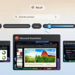 Giao diện tính năng Windows Recall đang hiển thị bản trình bày PowerPoint trên màn hình