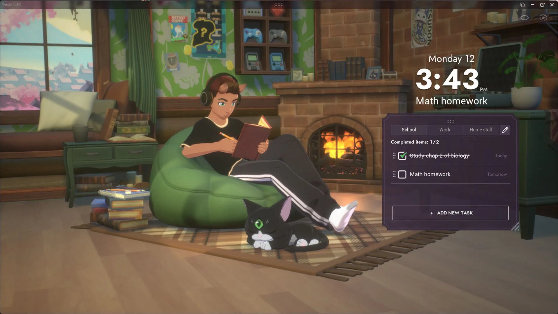 Giao diện trò chơi Spirit City: Lofi Sessions với nhân vật và linh hồn.