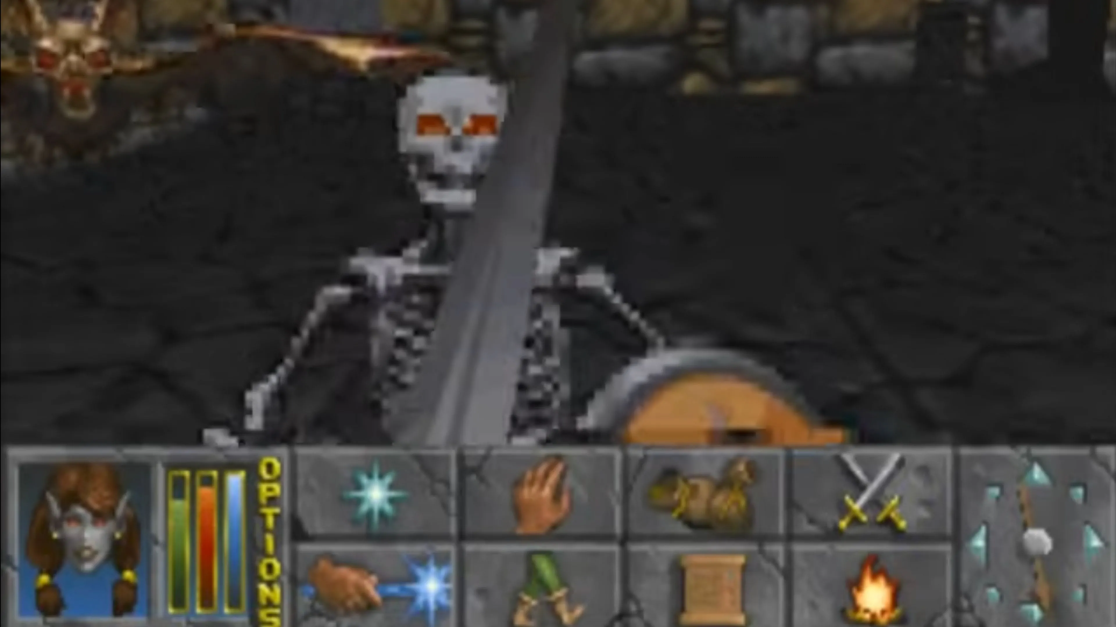 Giao diện tương tác với NPC trong The Elder Scrolls II: Daggerfall.
