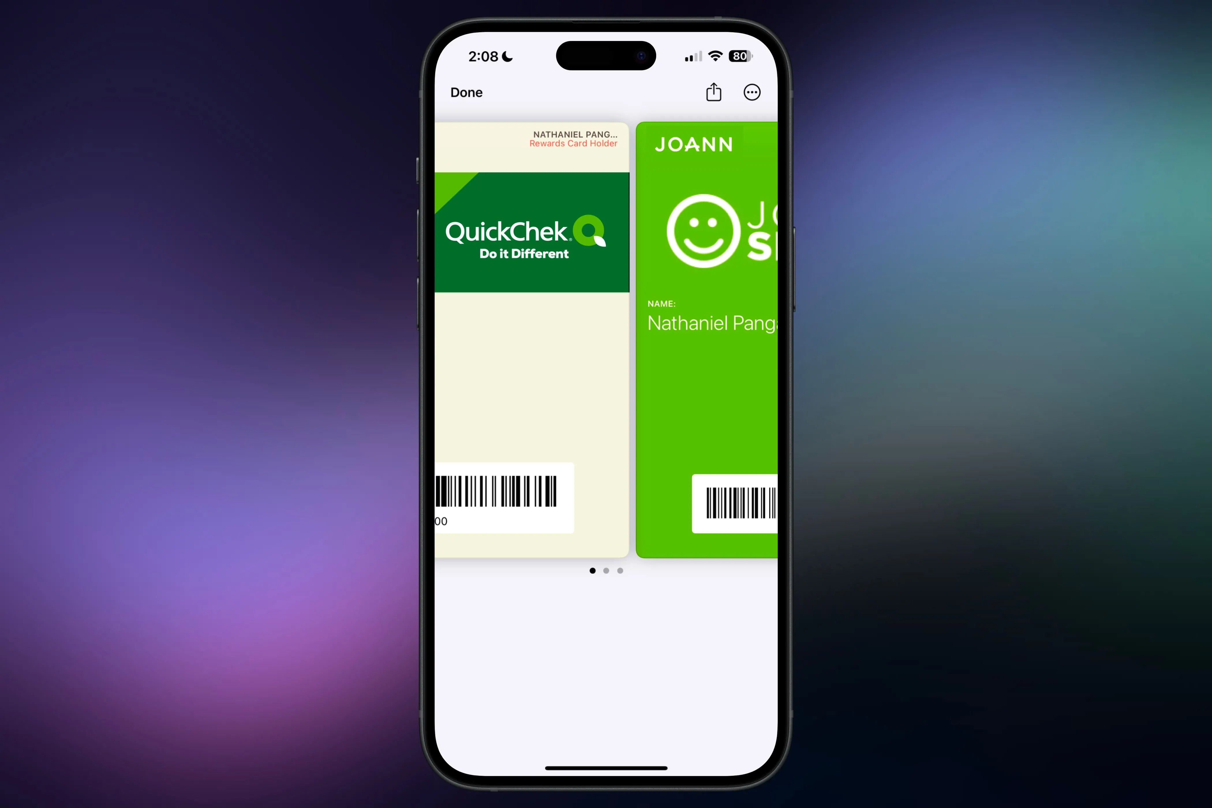 Giao diện ứng dụng Pass2U hiển thị tính năng nhóm các loại vé và thẻ thành viên để sắp xếp trong Apple Wallet