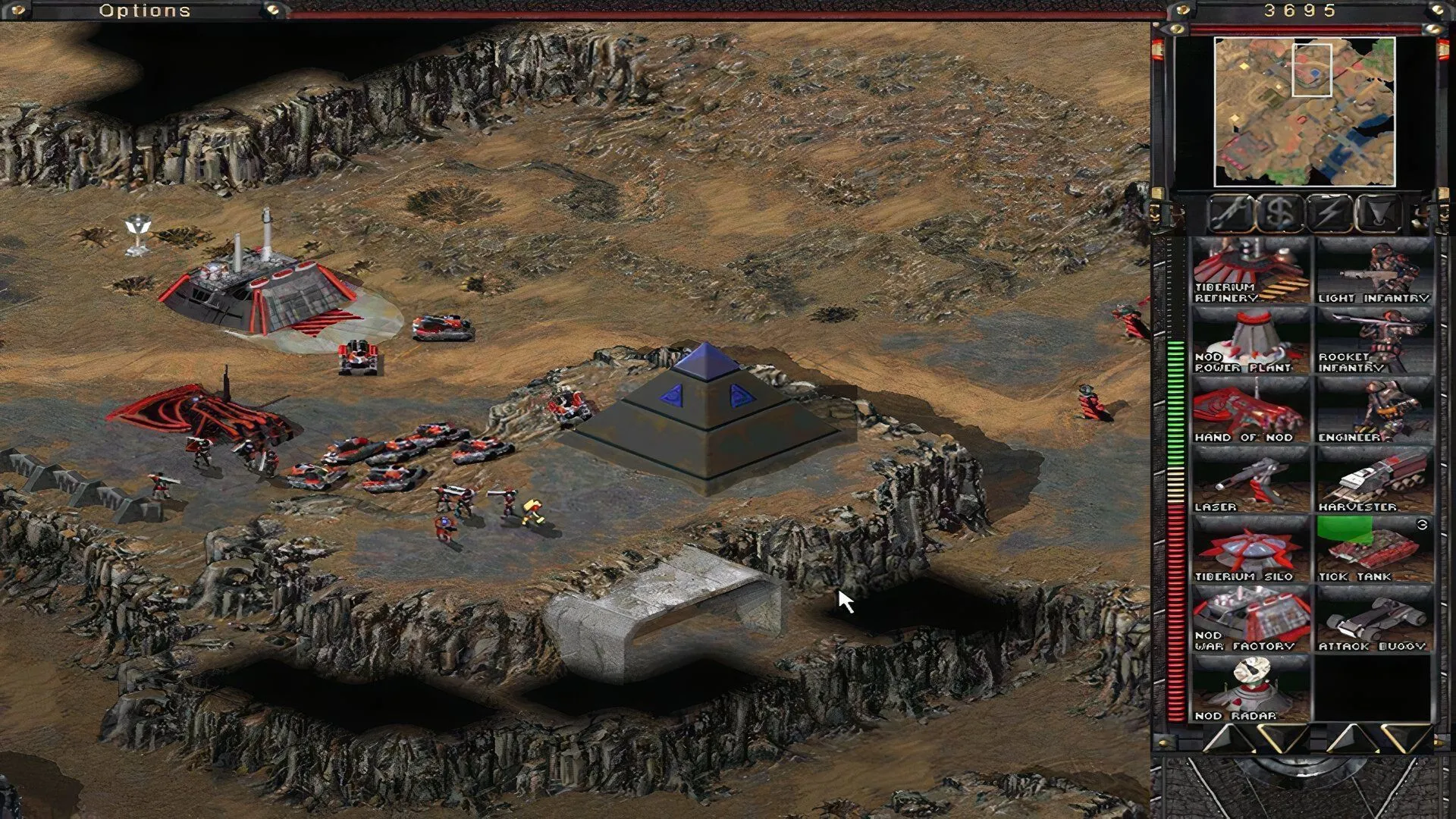 Giao diện xây dựng căn cứ trong Command &amp; Conquer Tiberian Sun