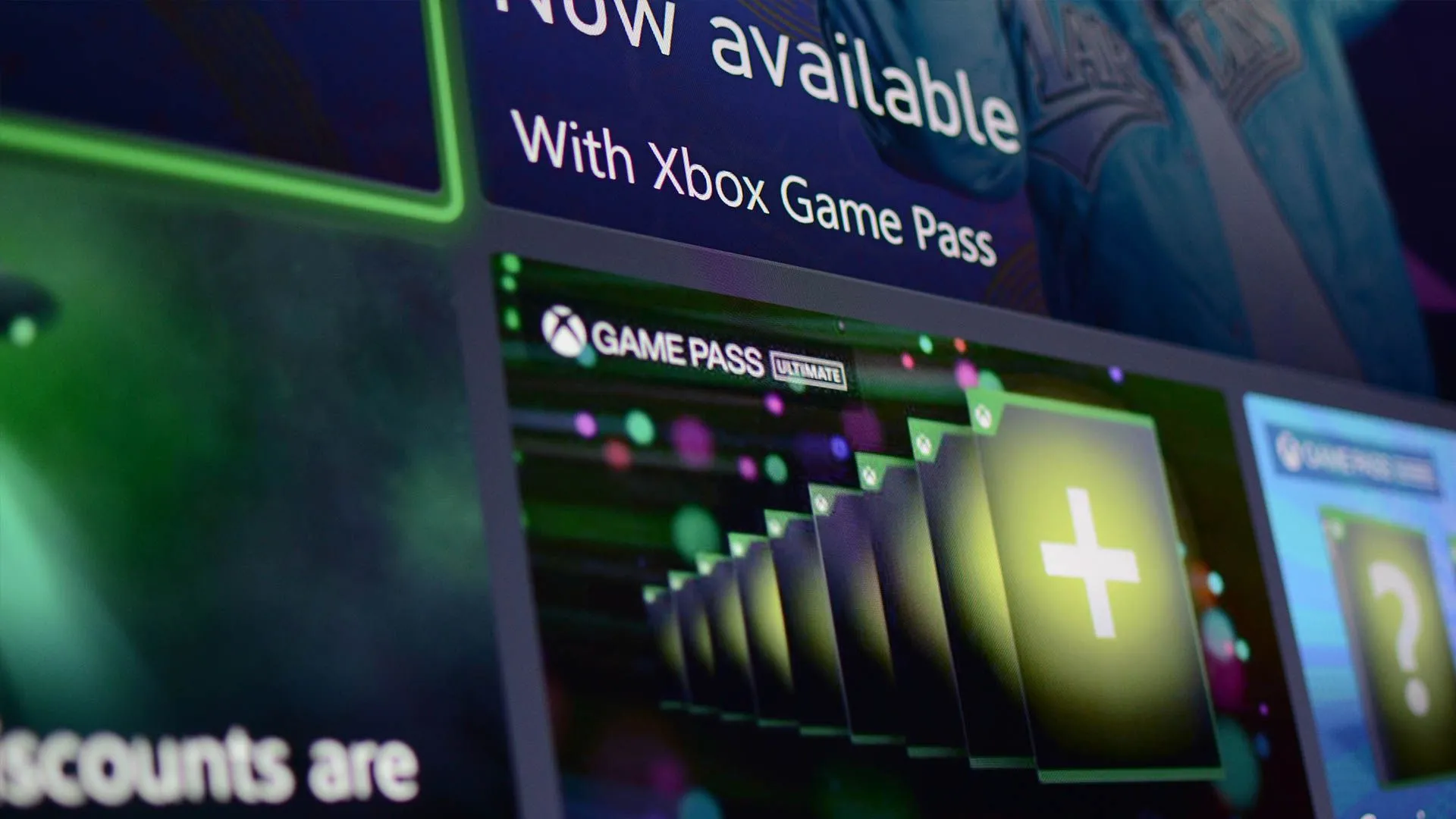 Giao diện Xbox hiển thị tùy chọn Game Pass