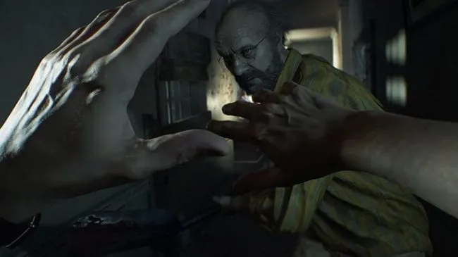 Góc nhìn thứ nhất đáng sợ trong Resident Evil 7, minh họa sự trở lại kinh dị sinh tồn.