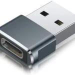 Gói 2 bộ chuyển đổi Syntech USB-C sang USB-A màu bạc tiện lợi cho MacBook.