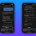 Hai ảnh chụp màn hình iPhone hiển thị giao diện DeepSeek và ví dụ về quá trình suy luận của AI