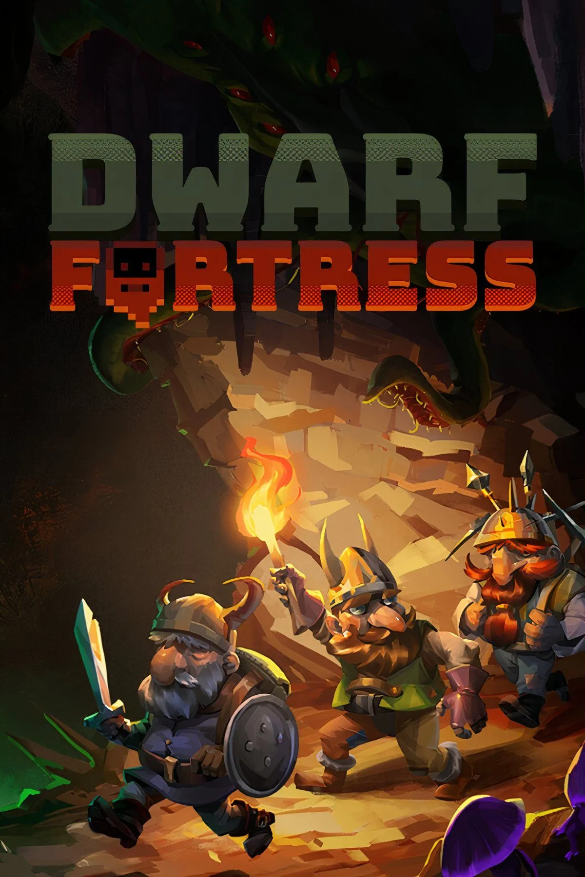 Hệ thống pháo đài ngầm rộng lớn và phức tạp trong Dwarf Fortress, thể hiện độ sâu của gameplay.