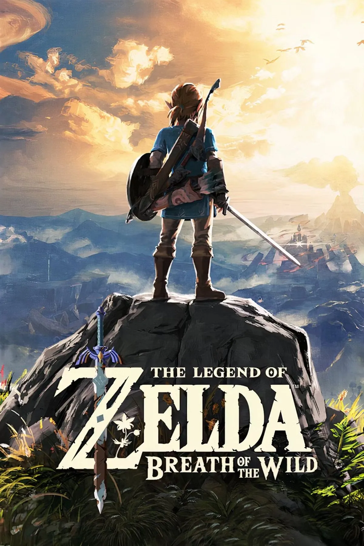 Hestu, nhân vật Korok trong The Legend of Zelda: Breath of the Wild, đứng cạnh một hạt giống Korok vàng óng.