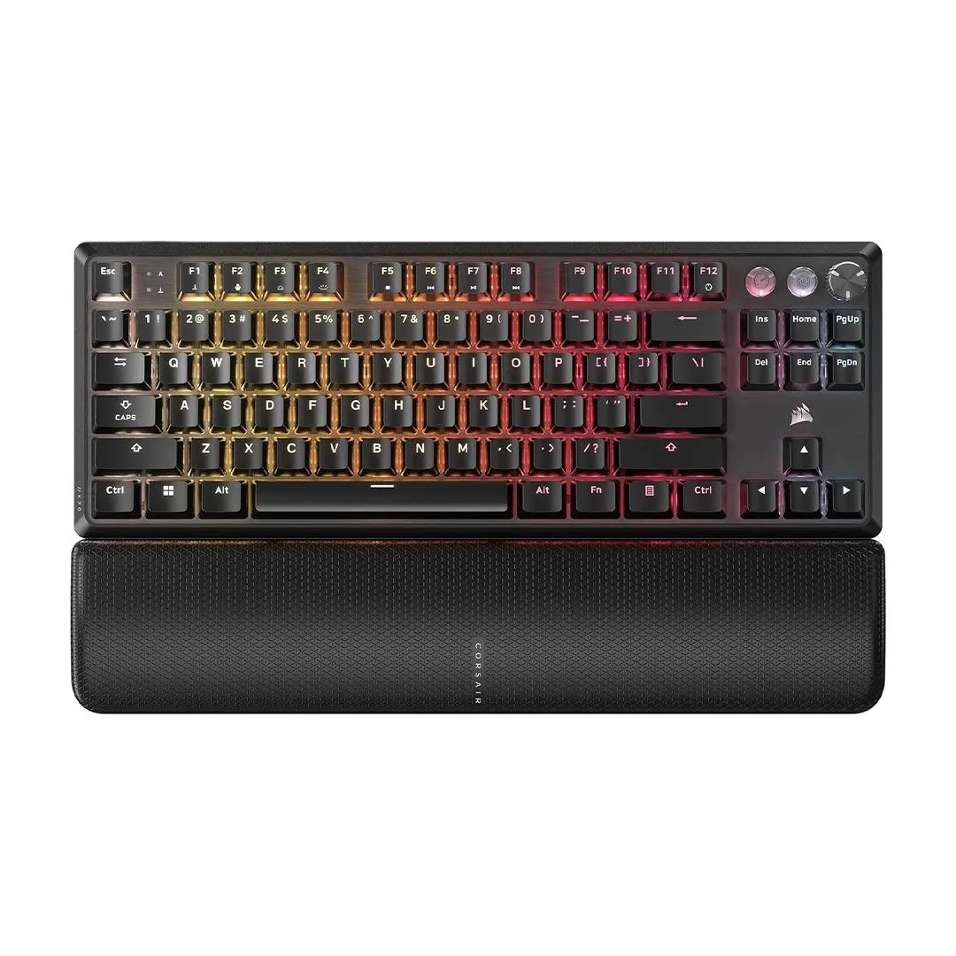 Hình ảnh bàn phím cơ gaming Corsair K70 PRO TKL màu đen trên nền trắng