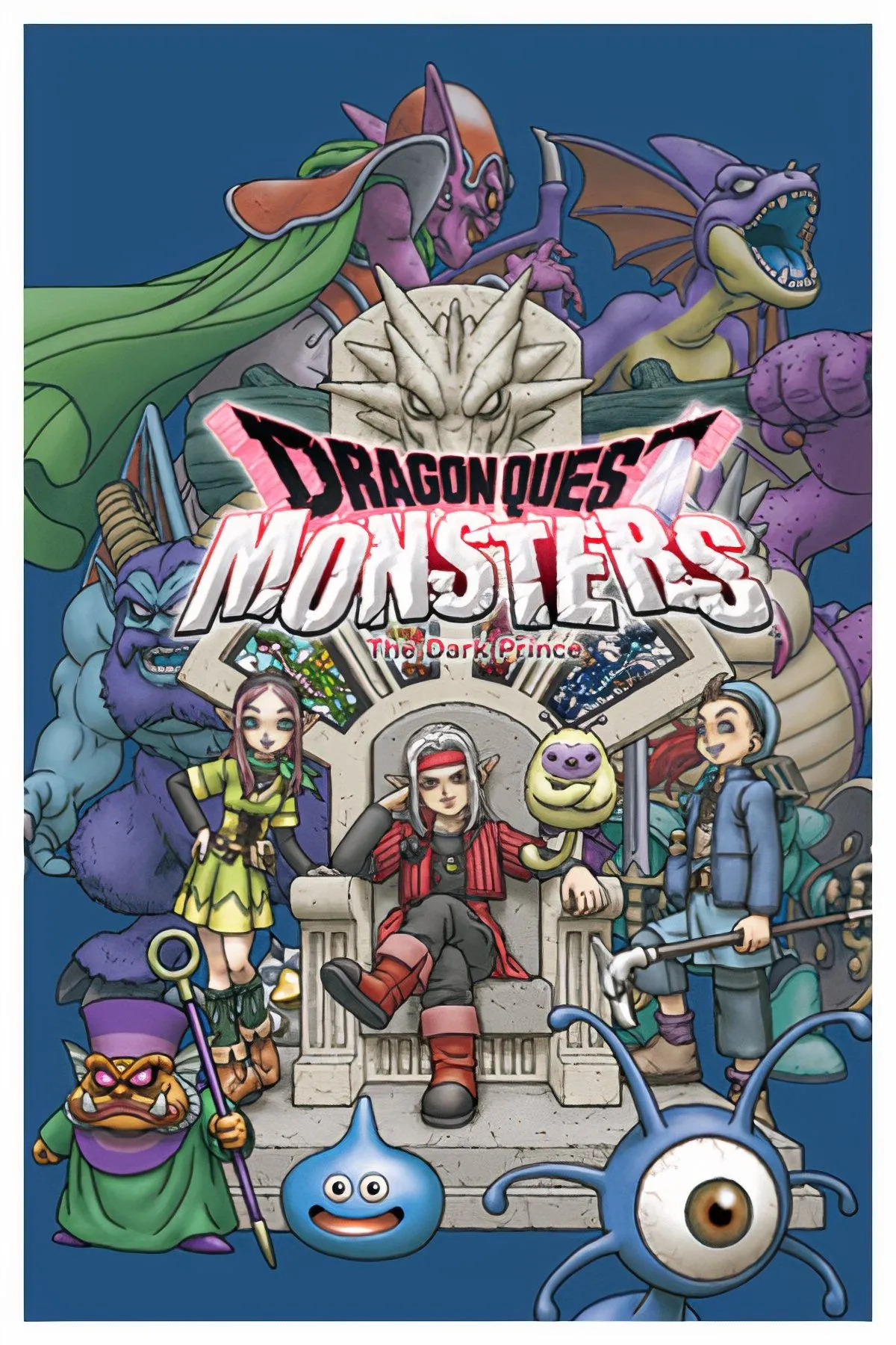 Hình ảnh các quái vật đặc trưng của dòng game Dragon Quest Monsters, được thiết kế bởi Akira Toriyama
