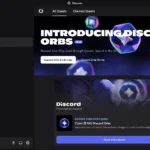 Hình ảnh mô phỏng cách kiếm và tiêu dùng Discord Orbs trong ứng dụng Discord.
