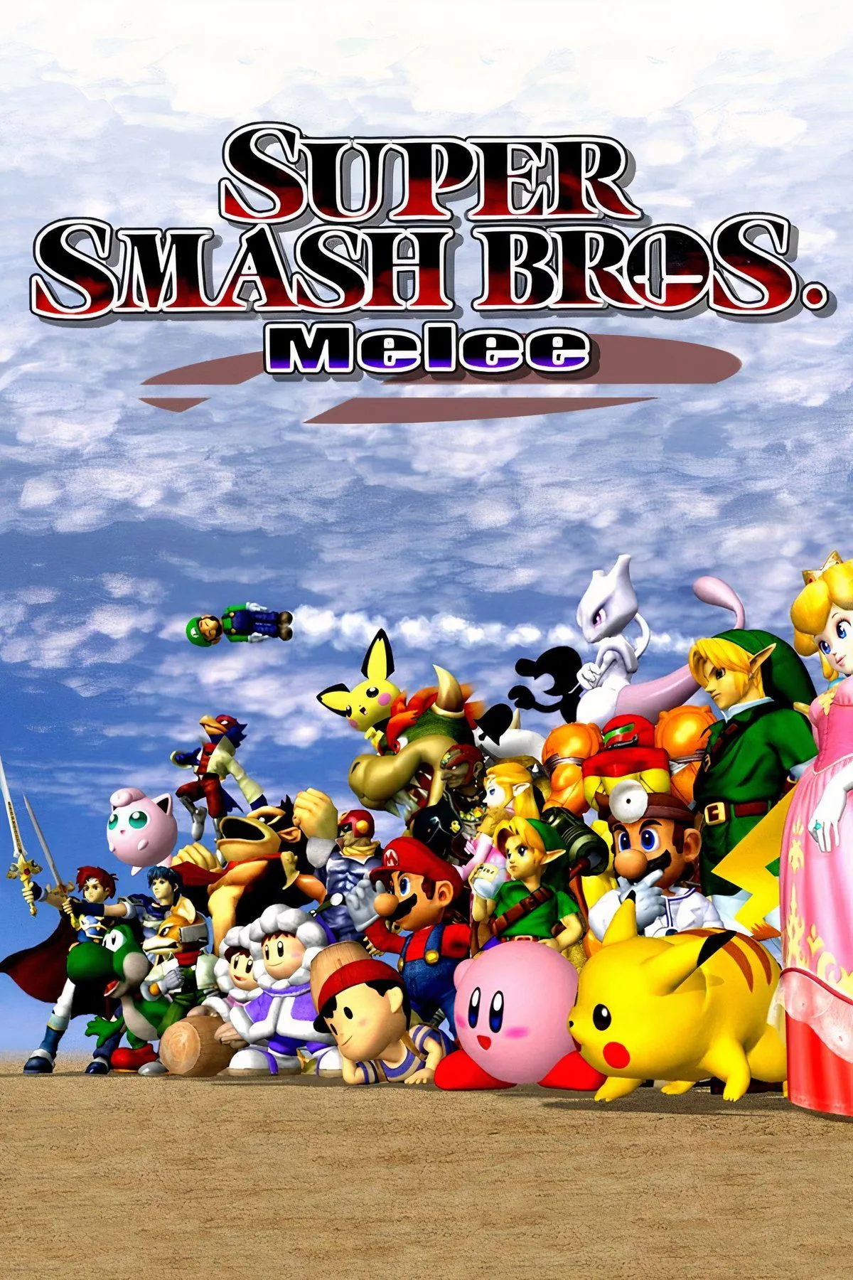 Hình ảnh tổng hợp các khoảnh khắc trong Super Smash Bros. Melee, thể hiện lối chơi sôi động.